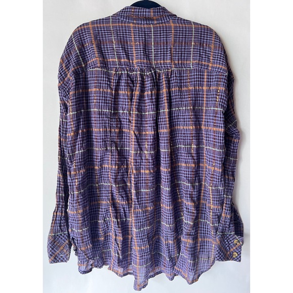FREE PEOPLE BREAK MY STRIDE BUTTONDOWN TOP - PURPLE
PLAID Womens Size Small - Picture 6 of 11